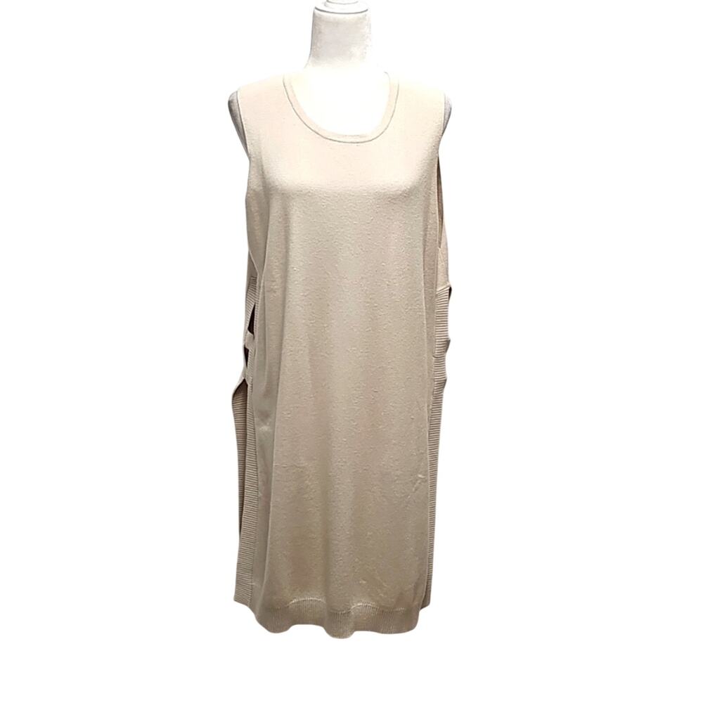 Mer:sea Womens Lightweight Open Side Round Neck Lagenlook Tunic Sweater Sz L/XL